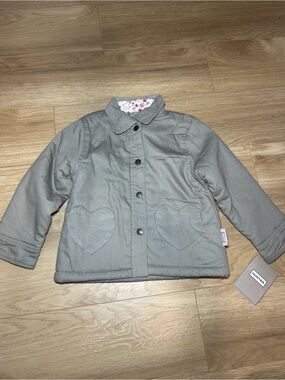 Hunter Kids Light Grey Heart-Pocket Puffer Jacket